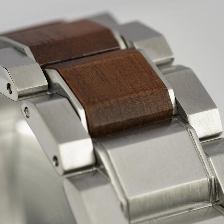 Jacques Lemans Eco Power 1-2116H - Herren Solaruhr 40mm Holz-Design