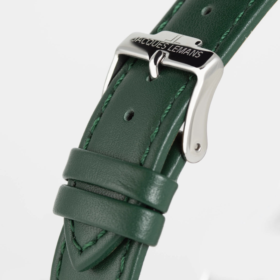 Jacques Lemans Derby 1-2197C - Elegante Herren Quarzuhr mit grünem Zifferblatt