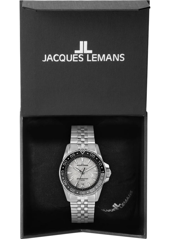 Jacques Lemans Liverpool Diver 1-2205L - Herren Taucheruhr Edelstahl 41mm