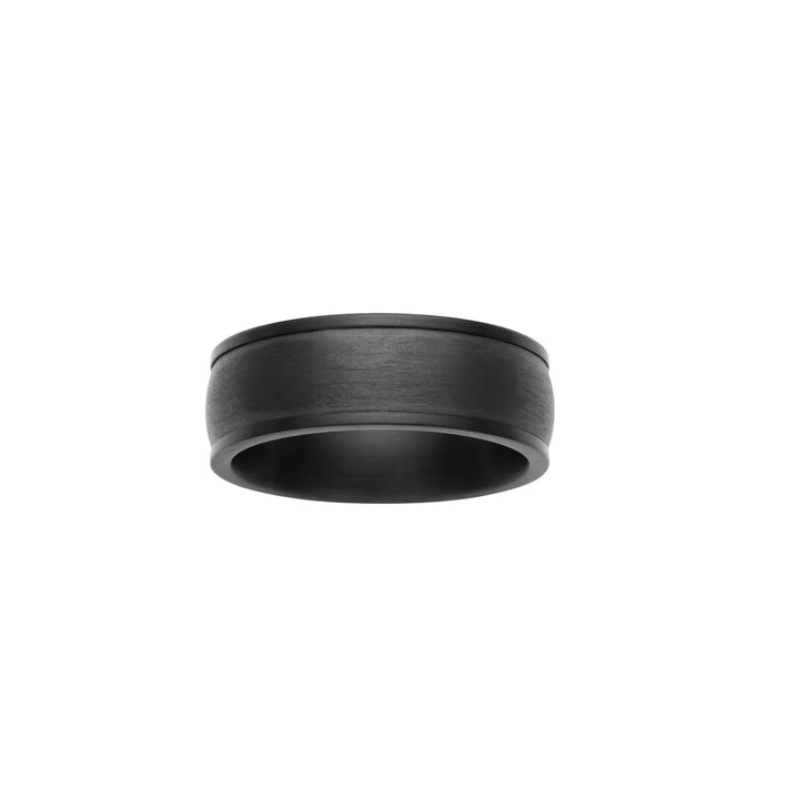 SON Stahlring schwarz mit Carbonauge