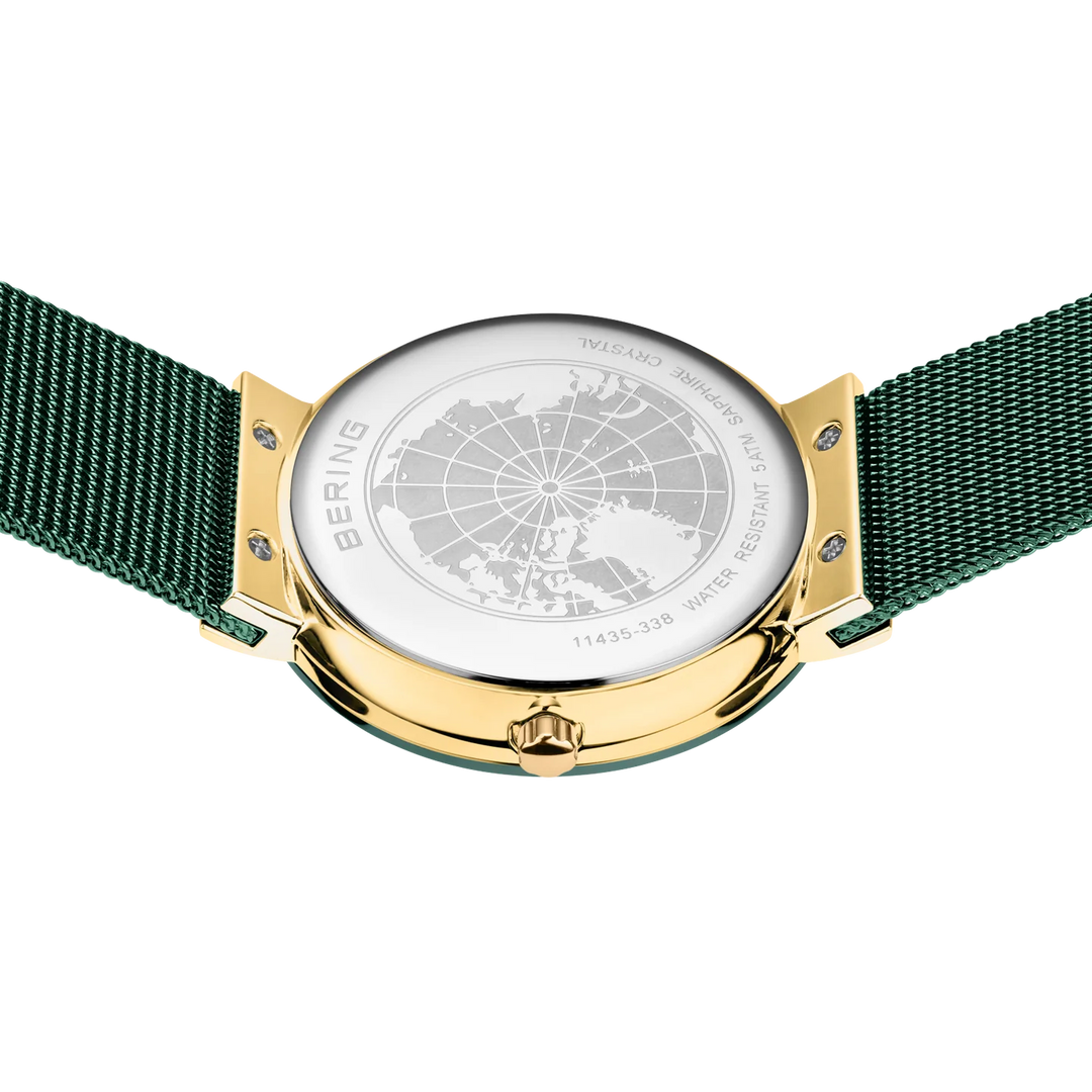 Bering Ceramic Damenuhr 11435-338, gold/grün