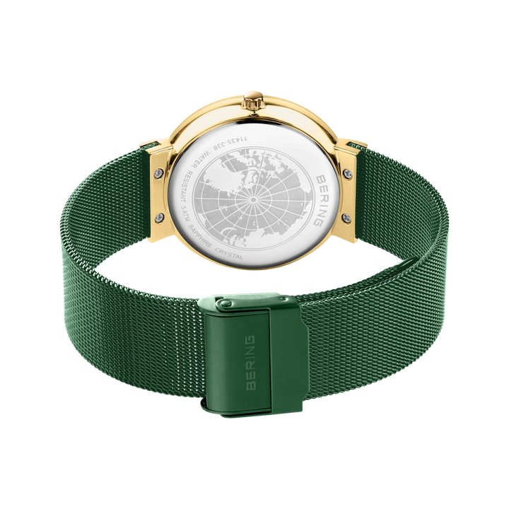 Bering Ceramic Damenuhr 11435-338, gold/grün