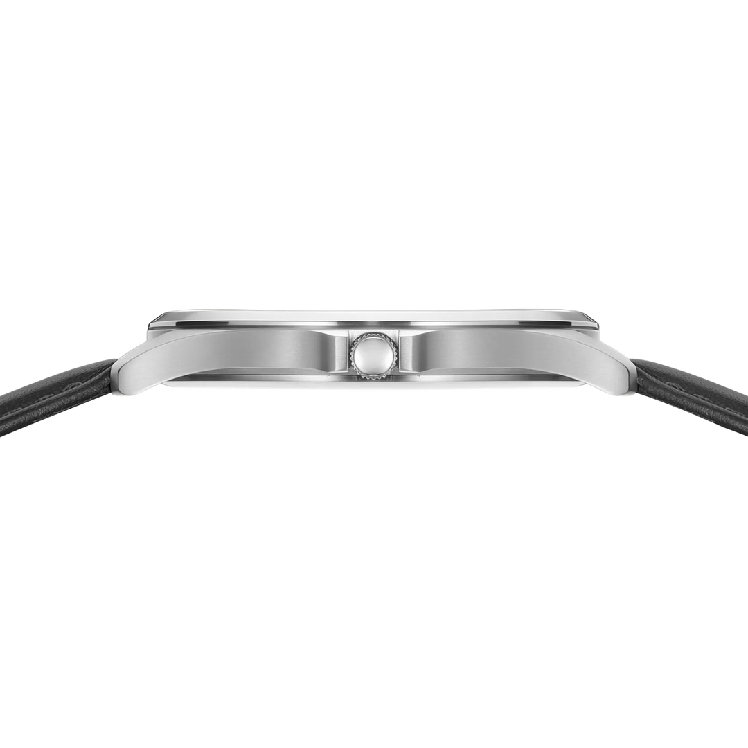 BERING Titanium Herrenuhr 16040-402 – Silber Gebürstet Schwarzes Zifferblatt Saphirglas