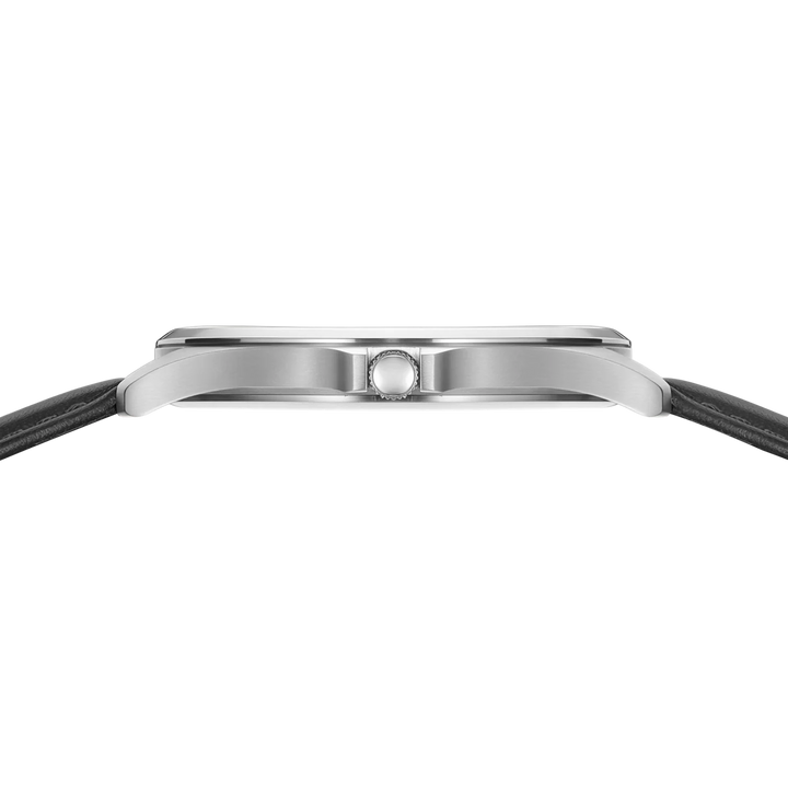 BERING Titanium Herrenuhr 16040-402 – Silber Gebürstet Schwarzes Zifferblatt Saphirglas