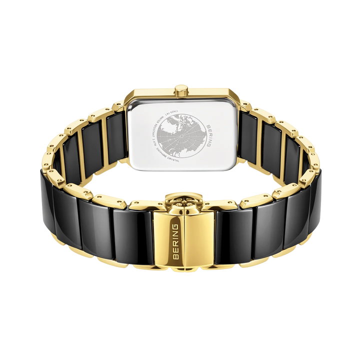BERING Classic Damenuhr 17423-741 – Edelstahl, Keramik, Saphirglas, gold glänzend