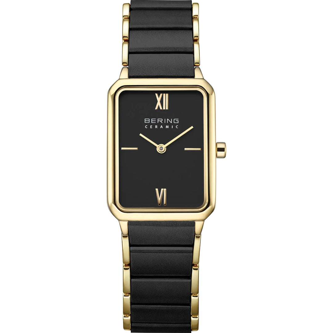 BERING Classic Damenuhr 17423-741 – Edelstahl, Keramik, Saphirglas, gold glänzend