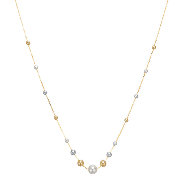 Halskette TIFFANYNOR – Sterlingsilber vergoldet, Perlen