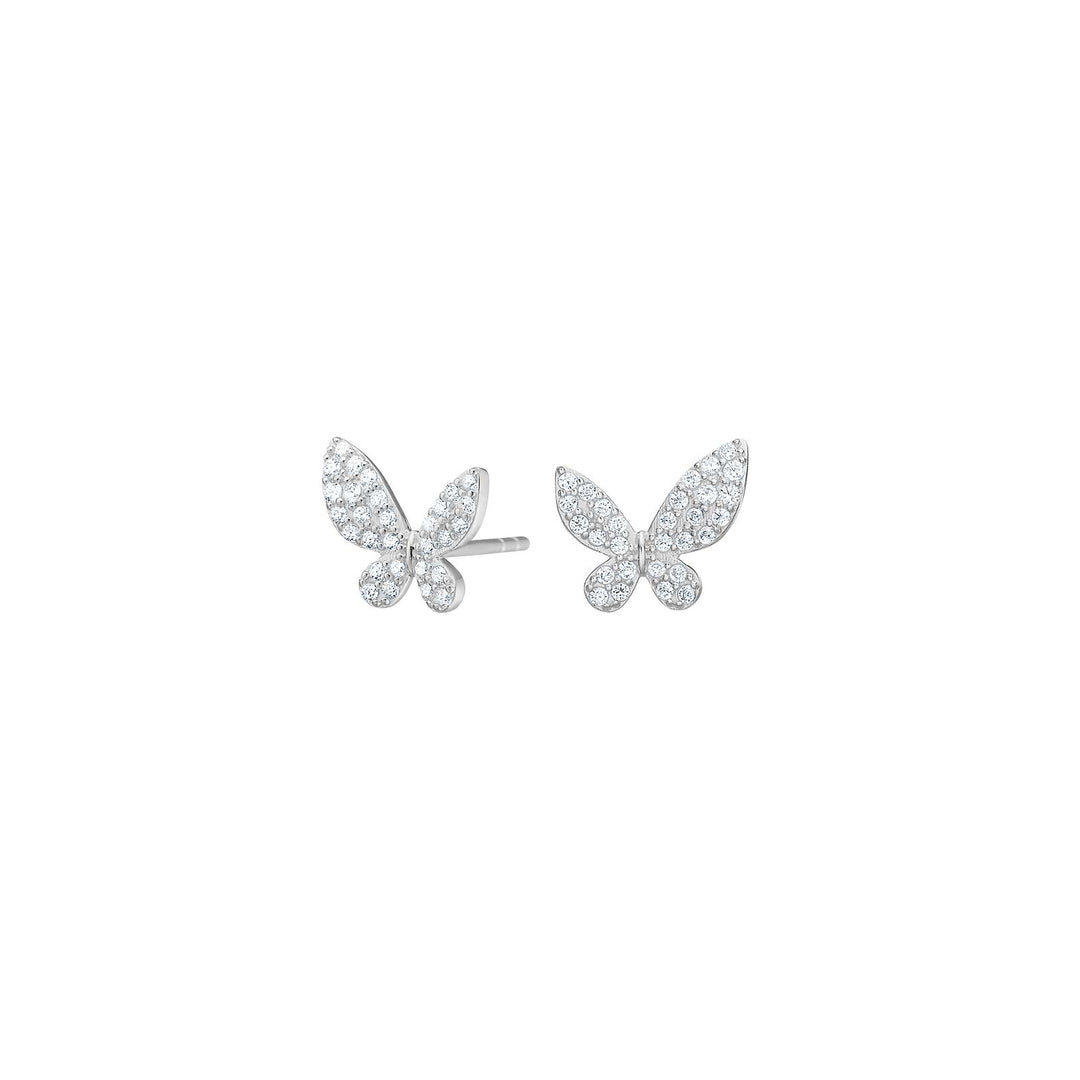 Siersbøl Ohrstecker Schmetterling Sterlingsilber Zirkonia 8x9,5 mm