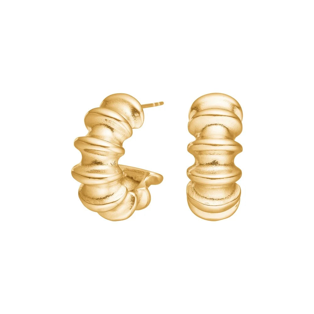 Creolen SALINO – Edelstahl & Vergoldet | Klein | 8,5 mm breit