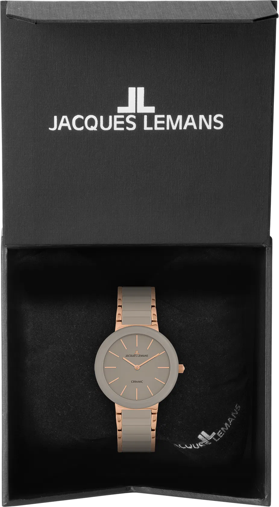 Jacques Lemans Monaco 42-7T - Elegante Damen Quarzuhr IP-Rosé mit Keramik