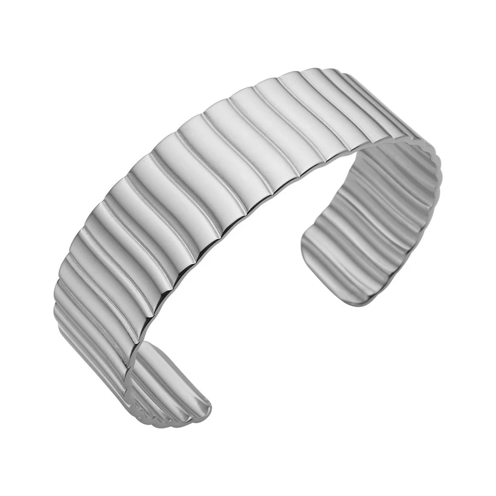 Armreif VETO – Edelstahl & Vergoldet | 20 mm breit | 65 mm