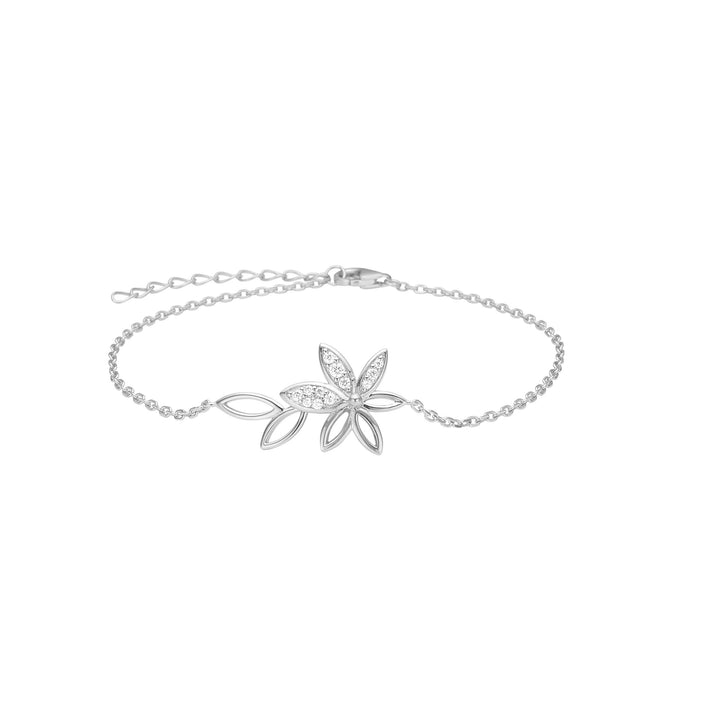 Armband Sannanor – Sterlingsilber, Blume mit Zirkonia