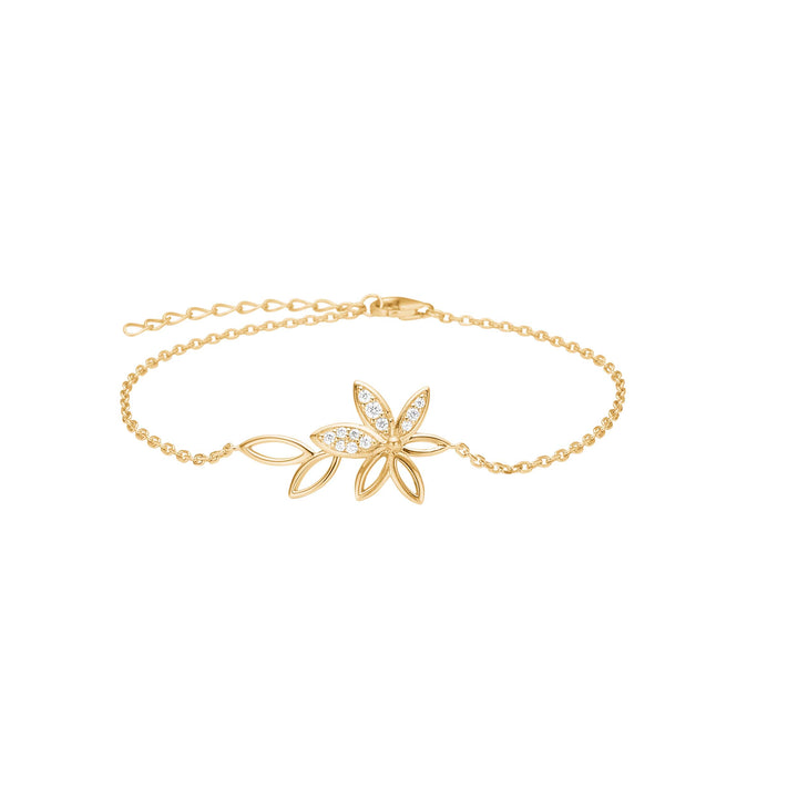 Armband Sannanor – Sterlingsilber, Blume mit Zirkonia