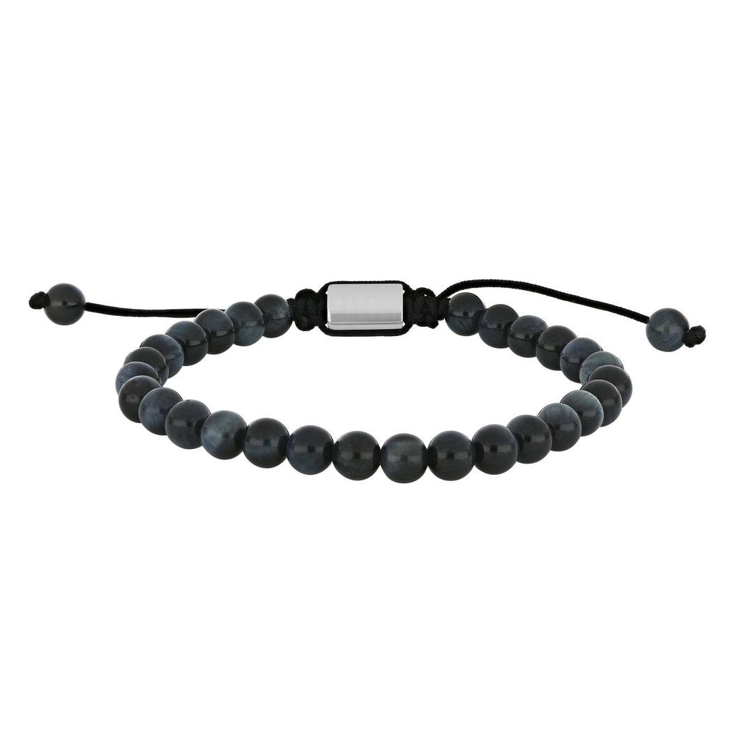 SON of NOA Herrenarmband Blaues Tigerauge – Verstellbar 19–25 cm