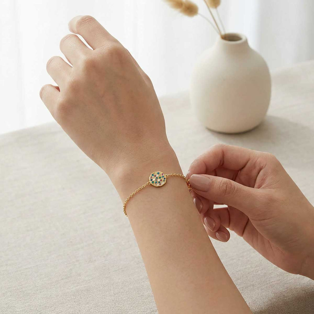 Armband FLORANOR 9 mm Sterlingsilber vergoldet