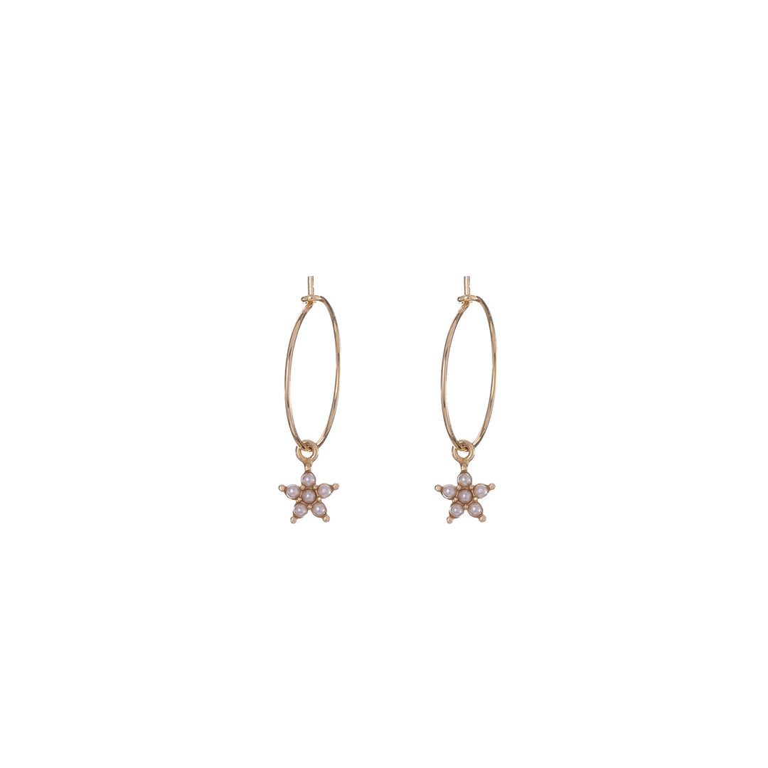 Creolen Twinkle mit Stern – 925er Silber vergoldet