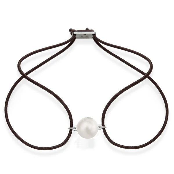 Fortuna Armband, mit Perle, braun