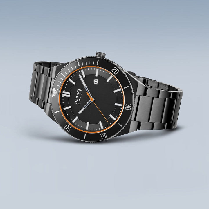 Bering Solar Herrenuhr 14443-779 - Grau poliert/gebürstet