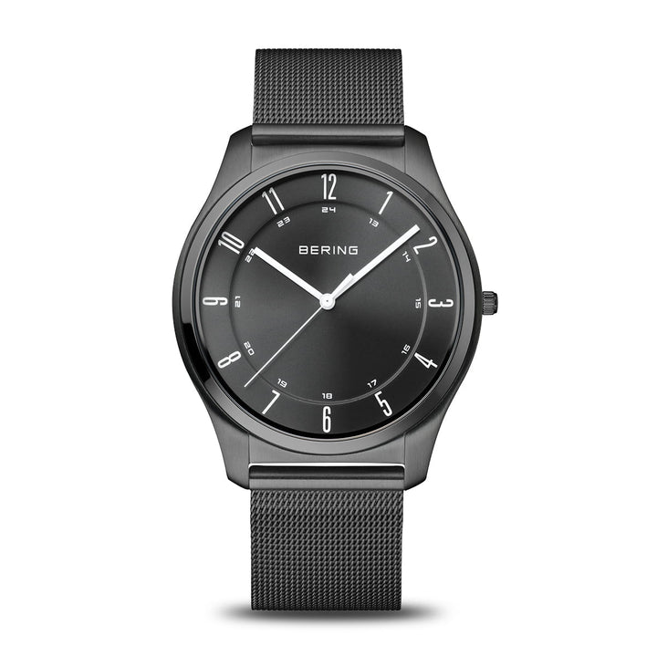 Bering Ultra Slim Herrenuhr 18340-222 - Schwarz poliert/gebürstet