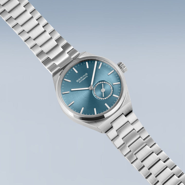 Bering Automatik Damenuhr Silber 19435-Charity | Charity Edition & Saphirglas