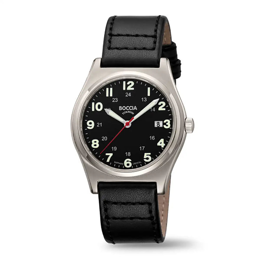 Boccia Titanium Herrenuhr 3674-01 – Sportliche Quarzuhr mit Datum