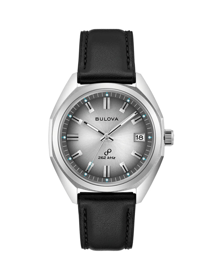 Bulova Jet Star 96B414 Automatik - Herrenuhr mit Glasboden & blauem Zifferblatt