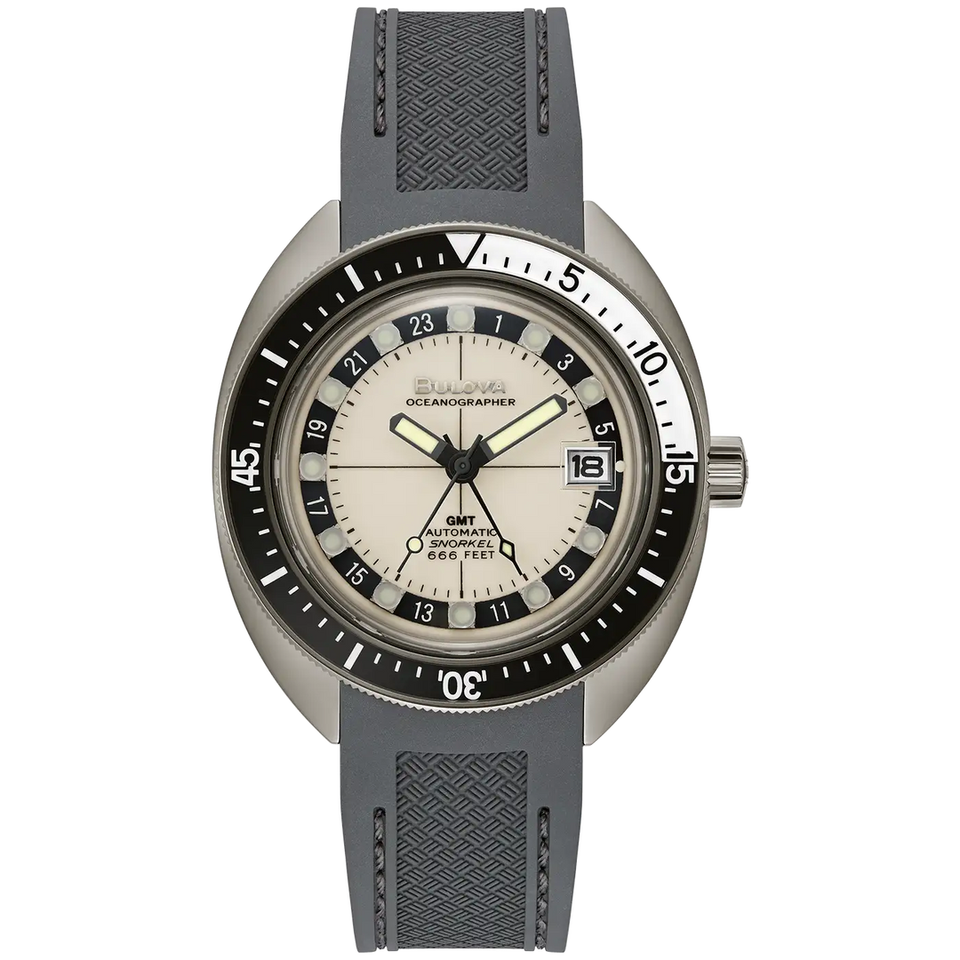 Bulova Oceanographer 98B407 Automatik - Taucheruhr mit GMT & Saphirglas 20 bar