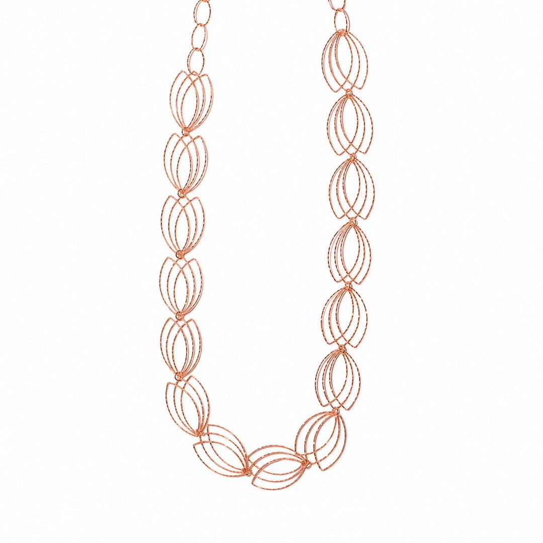 Collier Tulipano Bronze vergoldet 80 cm – Blütenform