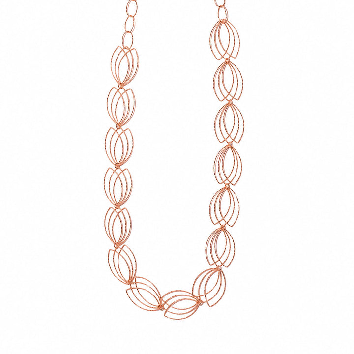 Collier Tulipano Bronze vergoldet 80 cm – Blütenform