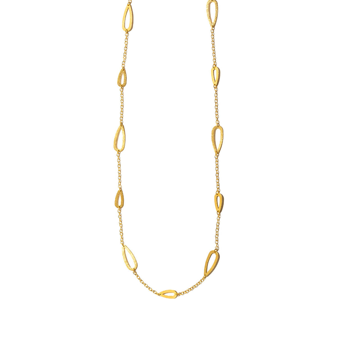 GOCCIA FORATA Collier Bronze vergoldet – 90 cm – Bocarol