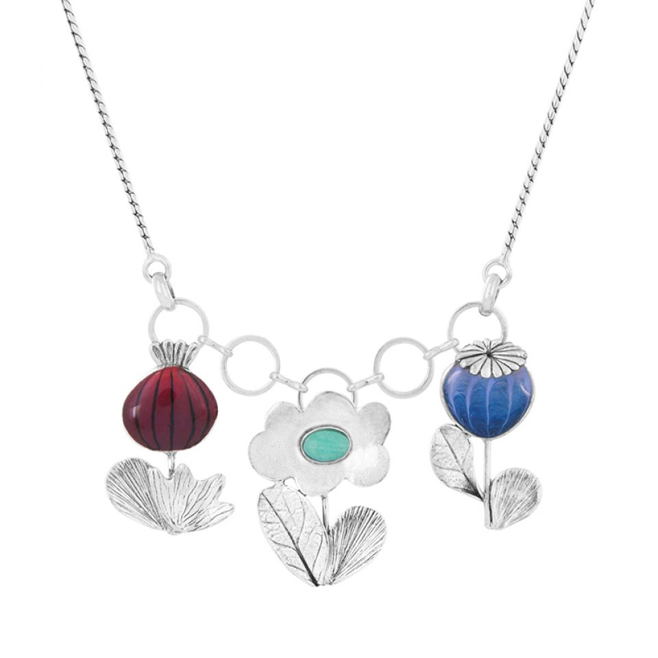 Taratata Halskette Opium – Bunte Sommer-Kette mit Jade & handgemalten Mustern