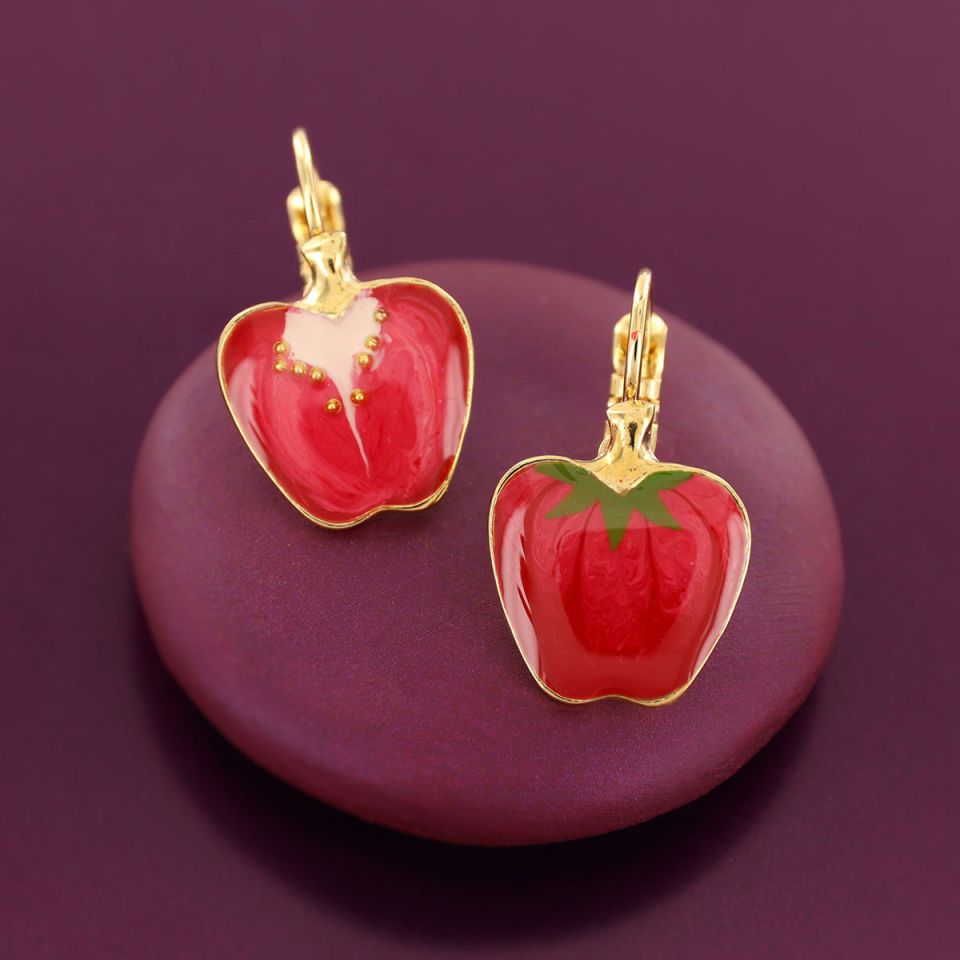 Taratata Ohrringe Paprika Rot – Sommerlicher Statement-Schmuck