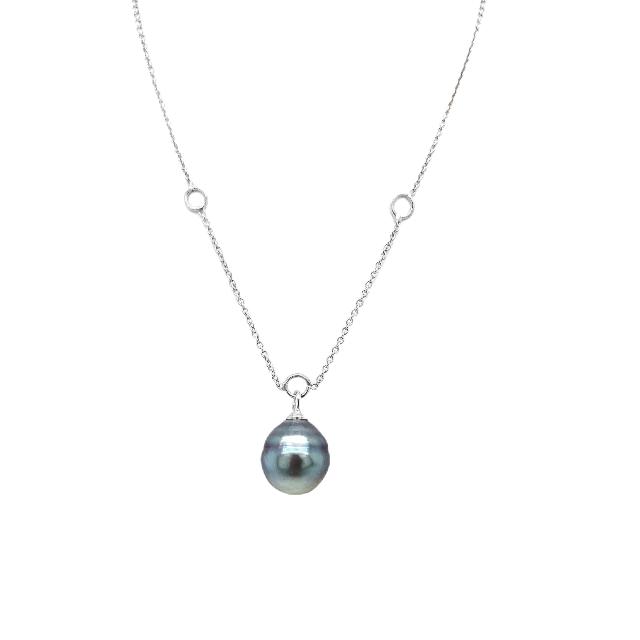 Halskette Sterlingsilber, Tahiti-Perle 8 mm