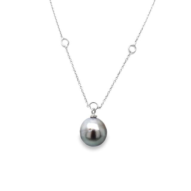 Halskette Sterlingsilber mit Tahiti-Perle 10 mm