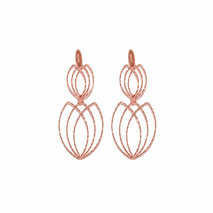 Ohrringe Tulipano Bronze – vergoldet & naturbelassen