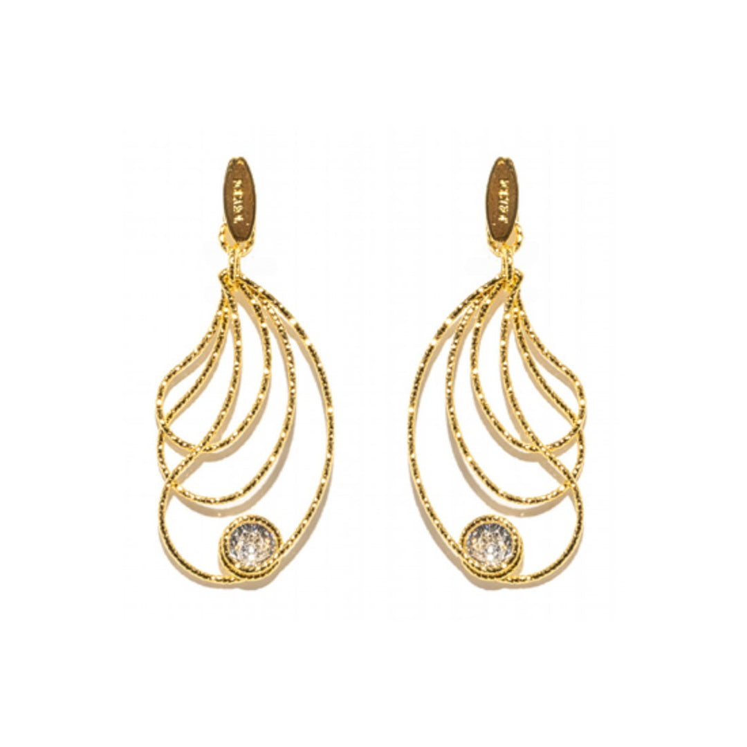 Ohrringe Falgoccia Bronze vergoldet mit Zirkonia