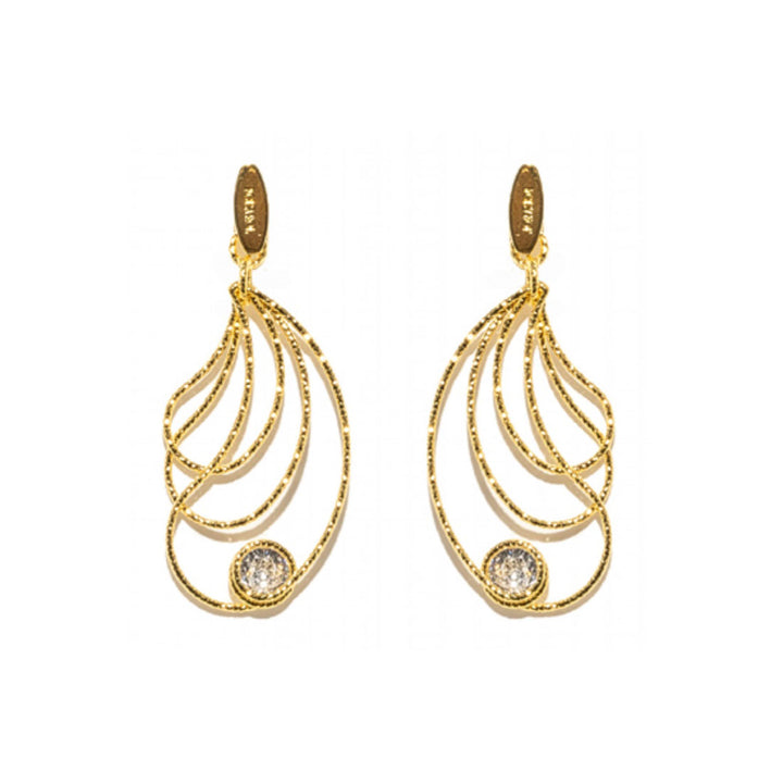 Ohrringe Falgoccia Bronze vergoldet mit Zirkonia