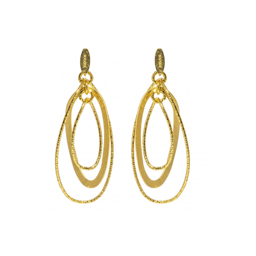 Ohrhänger Bronze vergoldet – Klassische Eleganz