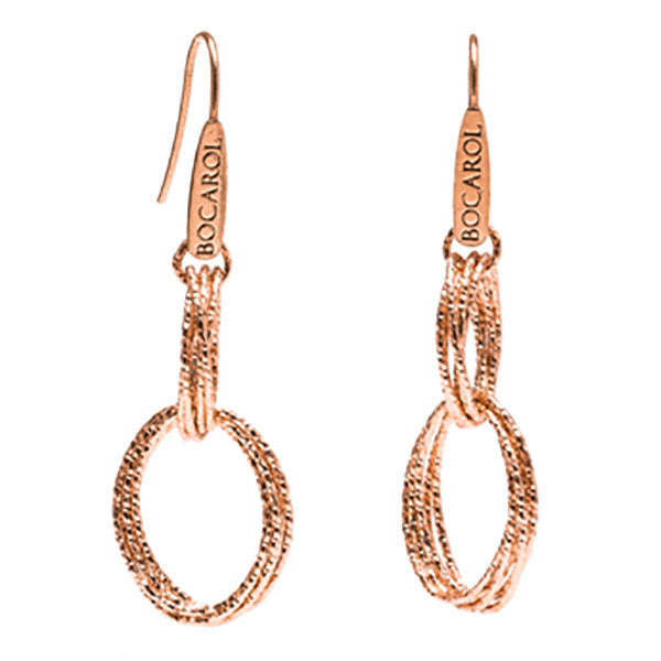 Bocarol Intrecci Damenohrringe aus Bronze, Roségold