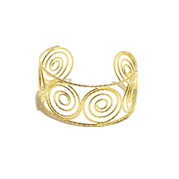 Armreif Bronze vergoldet – Spiralen – Bocarol