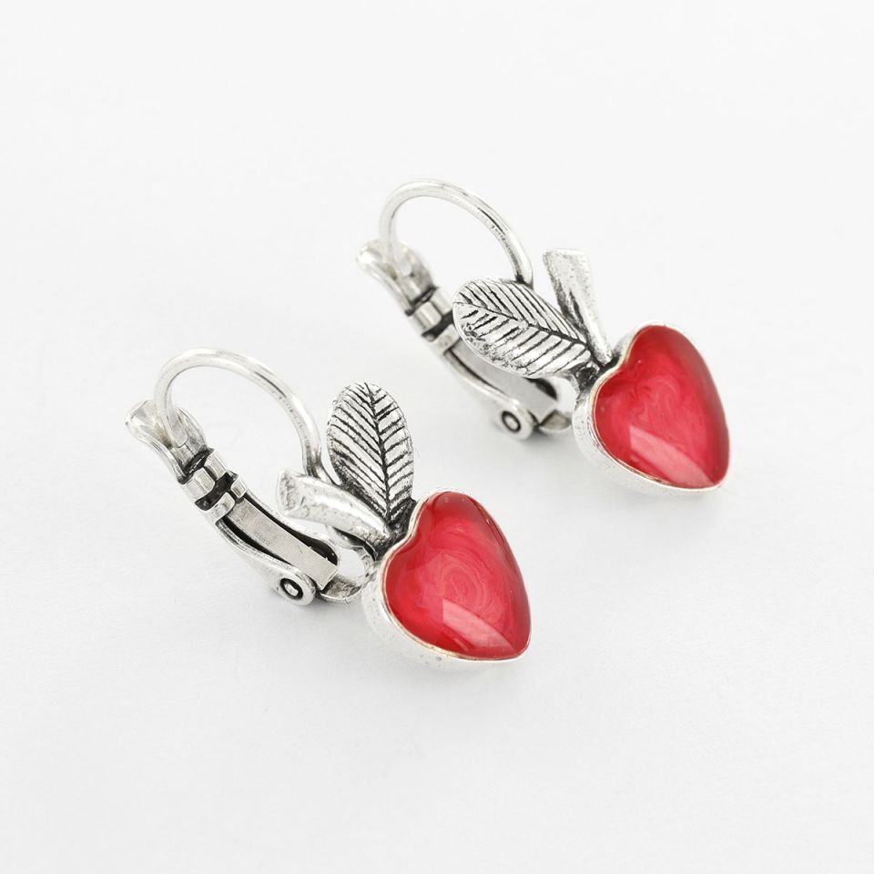 Taratata Ohrringe Raton Lover - Modeschmuck mit Pflanzenmotiv Rot
