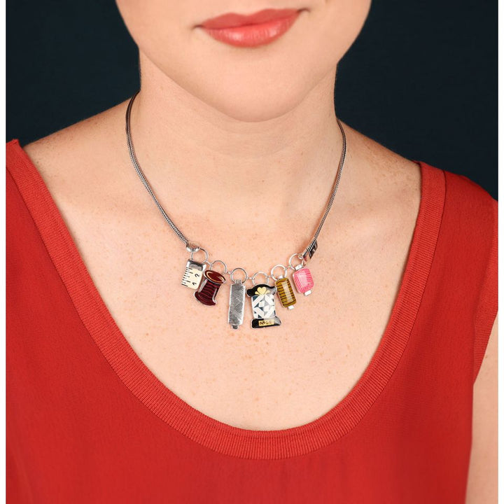 Taratata Halskette Ruban – Bunte Statement-Kette mit handgemalten Mustern