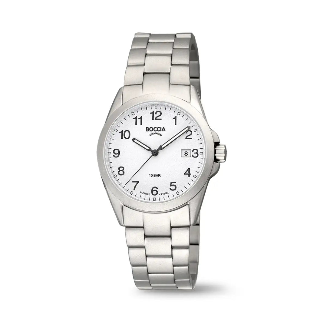 Boccia Titanium Damenuhr 3386-01 – Minimalistische Quarzuhr 32 mm