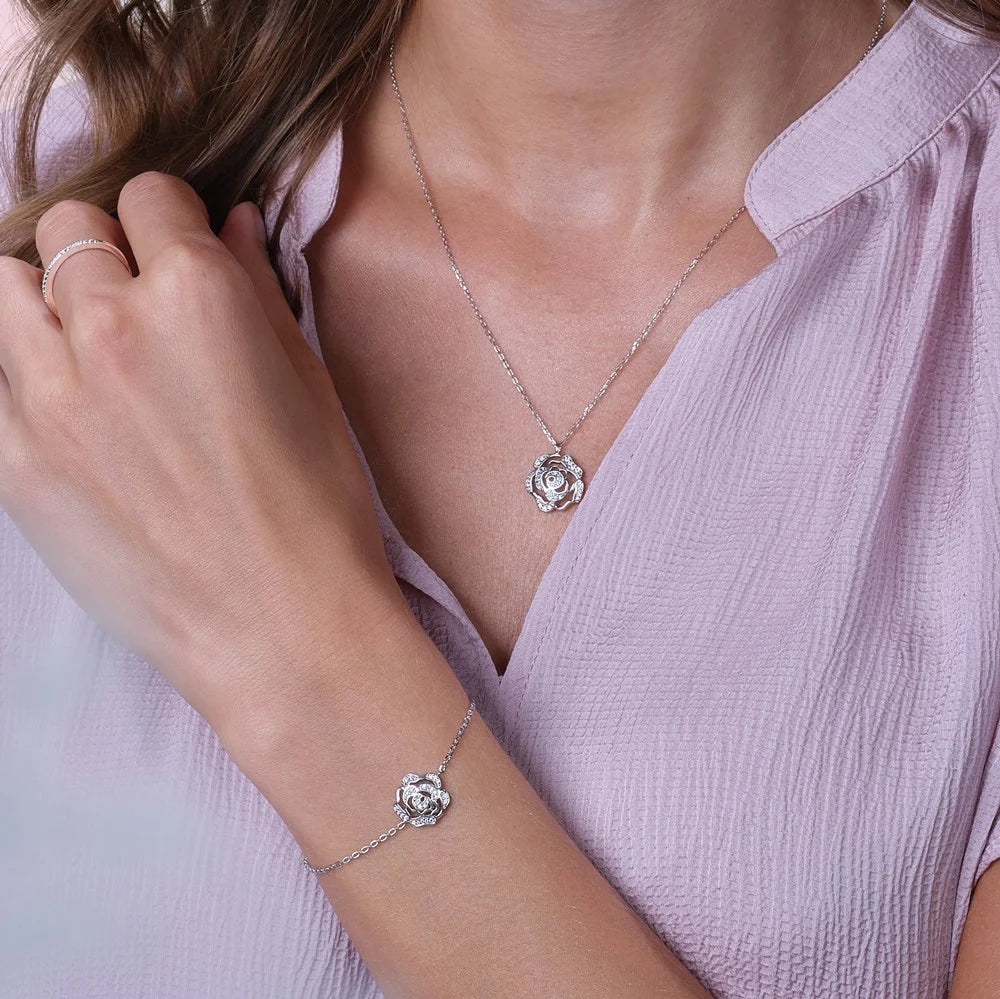 Halskette SANDRANOR – Sterlingsilber, Zirkonia