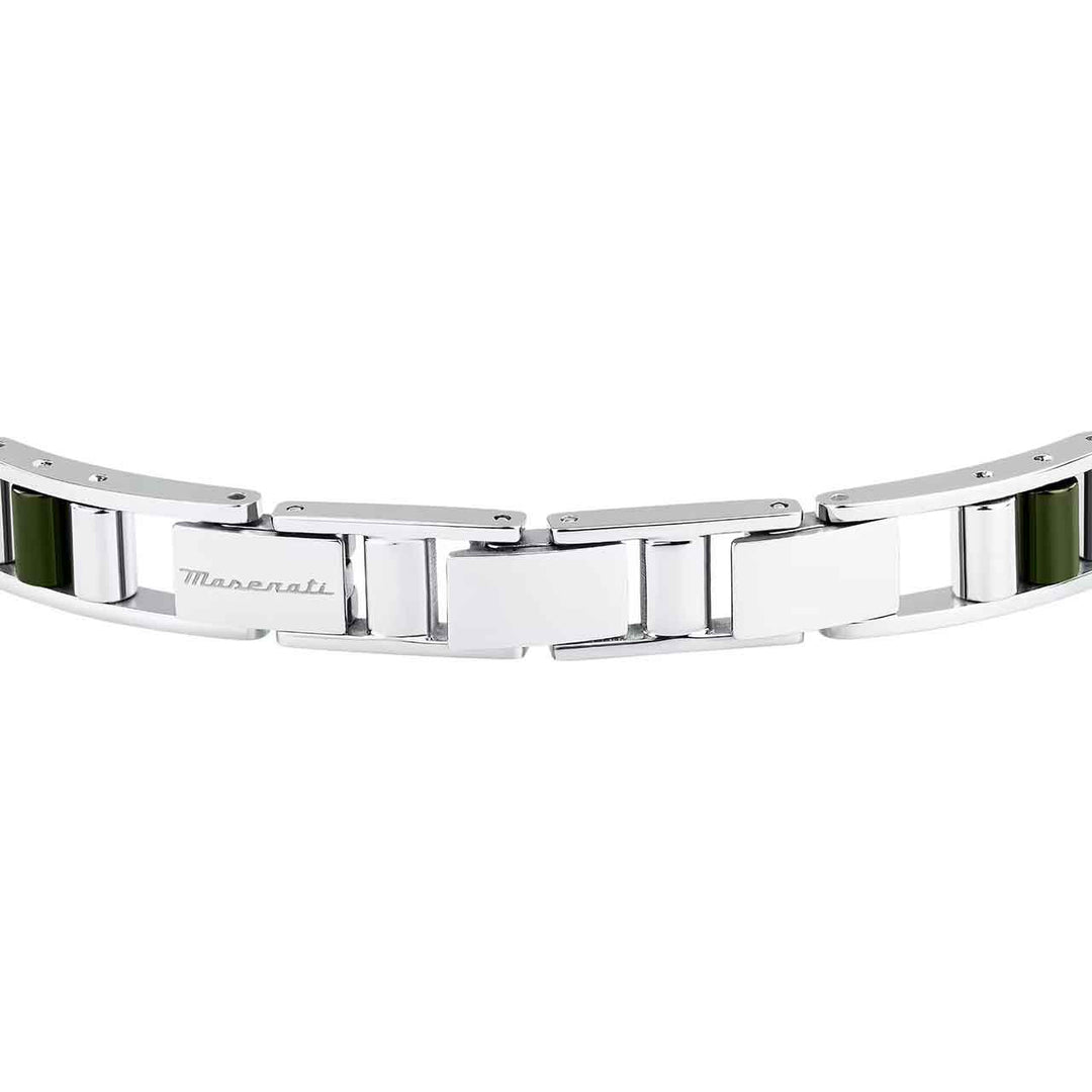 Maserati Herrenarmband, Edelstahl, Keramik grün