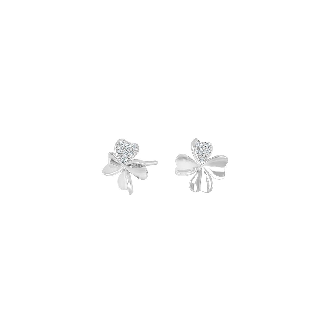 Kleeblatt Ohrstecker JOLINNOR Sterlingsilber