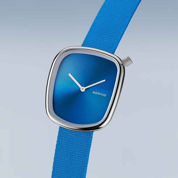 Bering Ocean Pebble Damenuhr 18034-308 - Silber glänzend