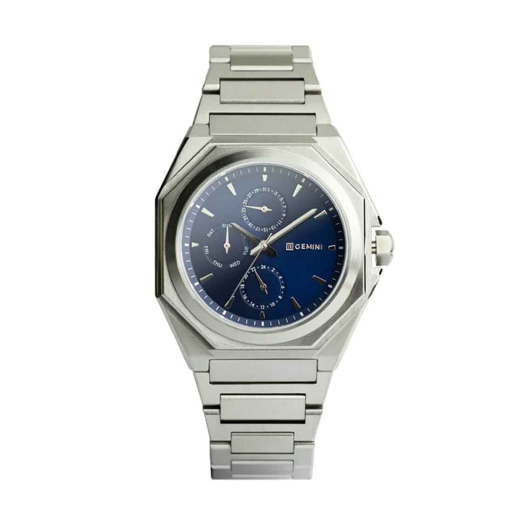 Gemini Herrenuhr Edelstahl Silber