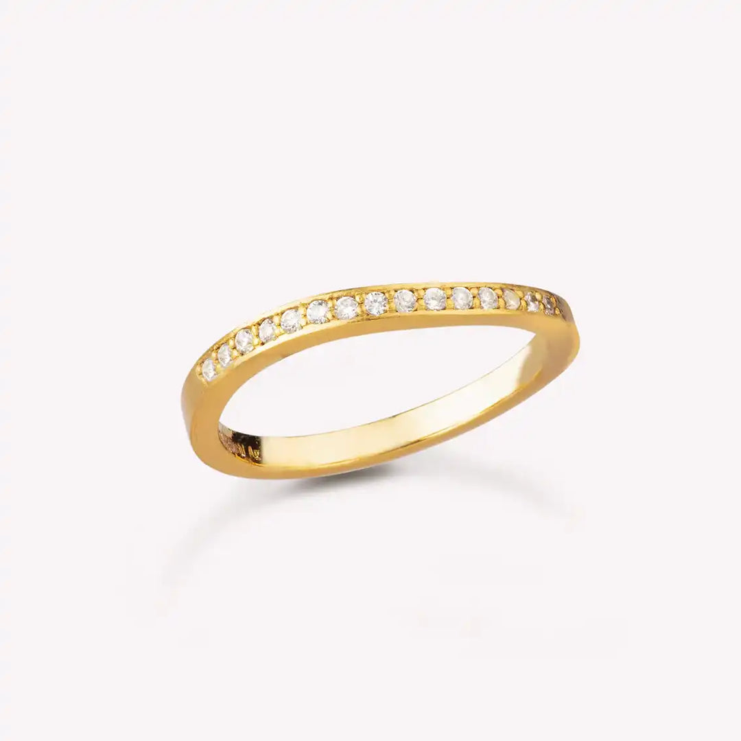 Ring "Ocean Flow Band Sparkle", Sterlingsilber, Zirkonia