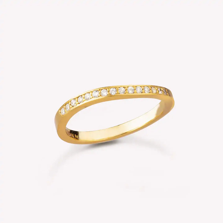 Ring "Ocean Flow Band Sparkle", Sterlingsilber, Zirkonia